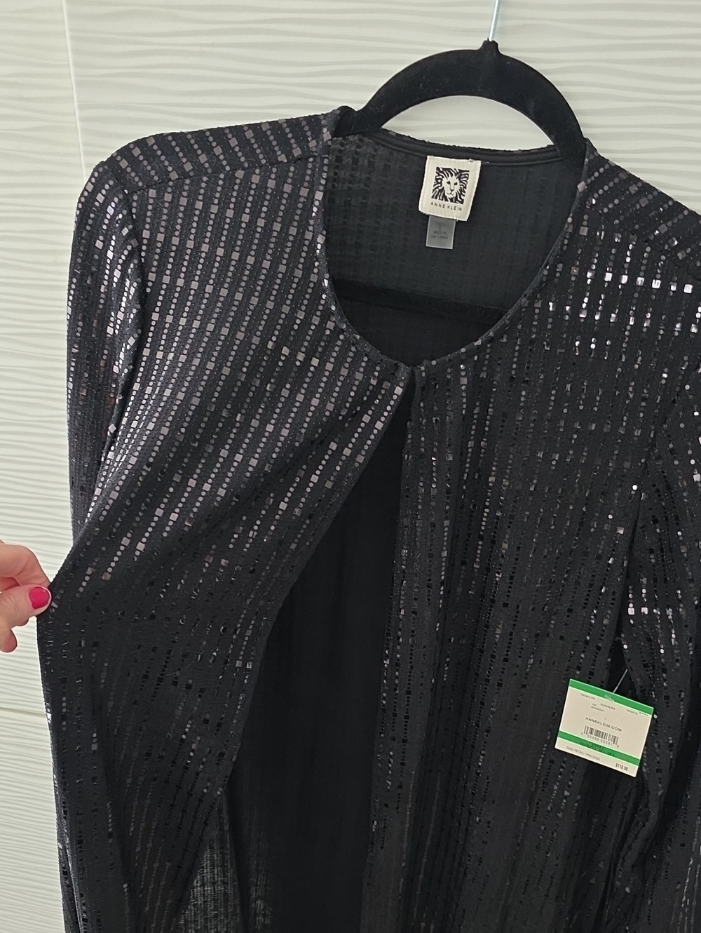 Anne Kline black sequins top - Picture 7 of 7